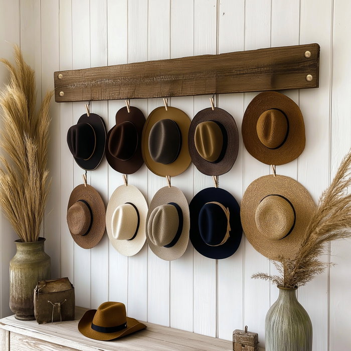 Hanah Home Raf288 Estantería de Pared de Madera Maciza